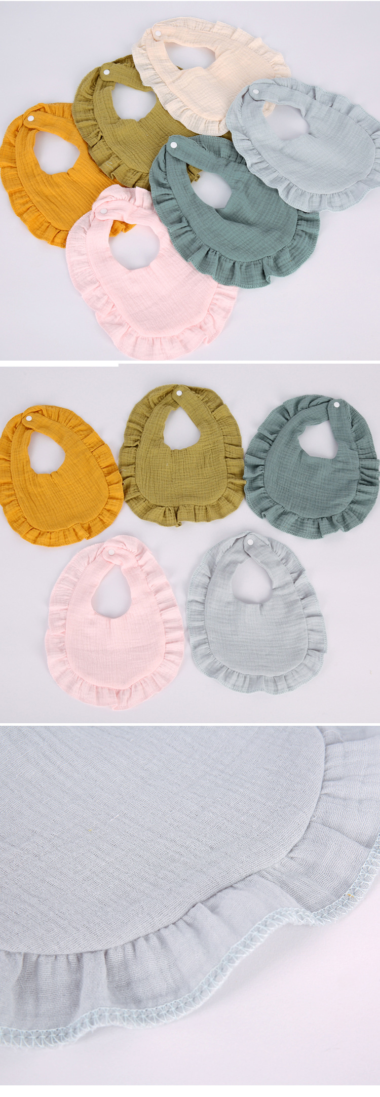 Simple Style Solid Color Cotton Burp Cloths Baby Accessories display picture 1