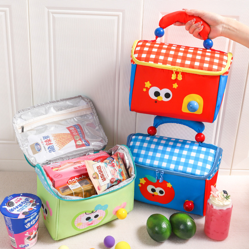 Apple Small House Lunch Box Bag for Students and Office Workers, Portable Lunch Bag, Insulated Meal Bag, Children's Picnic Bag
