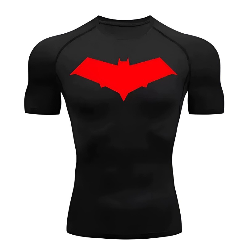 Batman, ventas de fabricantes de explosiones transfronterizas, camisetas apretadas para hombres, secado rápido, camisetas deportivas de alta elasticidad.