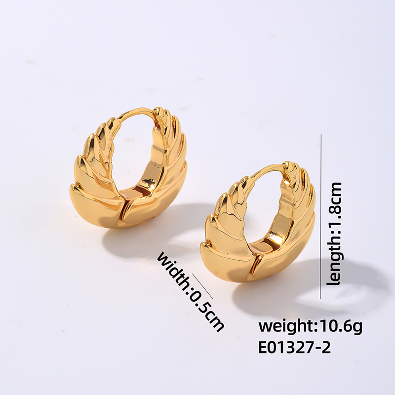 1 Pair Simple Style Geometric Plating Stainless Steel Hoop Earrings Drop Earrings display picture 22