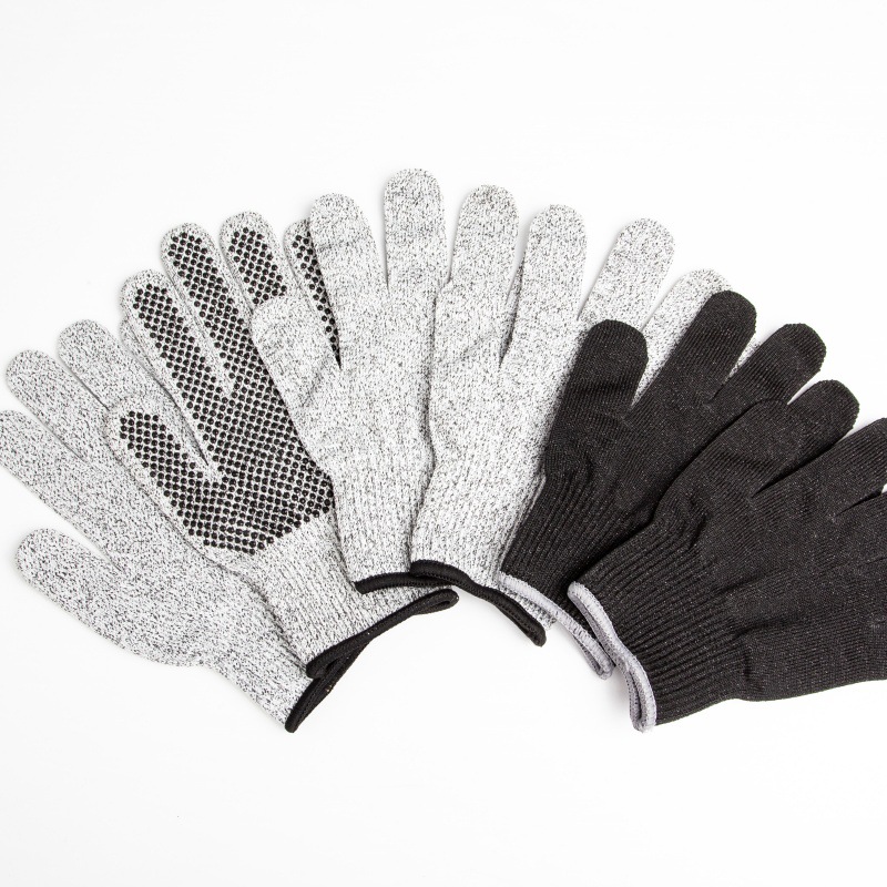 厂家直供 5级防切割手套屠宰杀鱼防割伤钓鱼园艺工地劳保手套防护