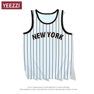 American Basketball Sportswear Sunset East Single Street Ball Game Team Clothing Men's Street Vest Training Basketball Jersey Fitness Tide