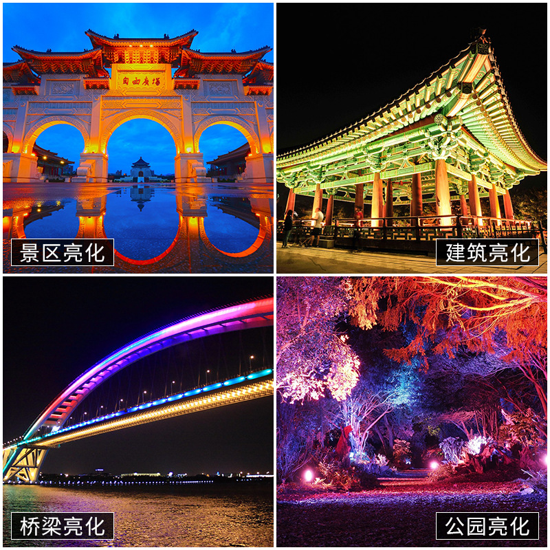 Lámpara de proyección de luz de ciudad de dos pisos al aire libre Lámpara de proyección de superficie Lámpara de teñido de punto escénico Lámpara de iluminación de turismo cultural