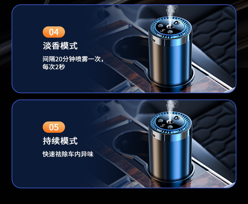 2025 New Smart Car Perfume and Aromatherapy Supplies Fully Automatic Fragrance Spraying Machine for Car Odor Removal and Fragrance Enhancement