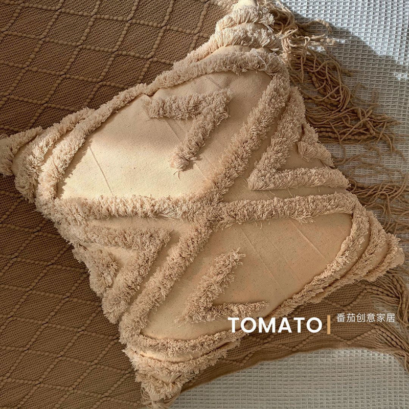 モダンな北欧インシミア B&B モロッコタフテッドクッション枕カバーリビングルームベッドサイドソファクッション|undefined