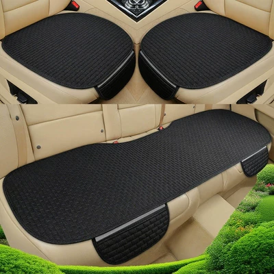 All Seasons, Simple Design, Seat cushion, seat cover - lnh-small-bricks-mysterious-black-three-piece-set