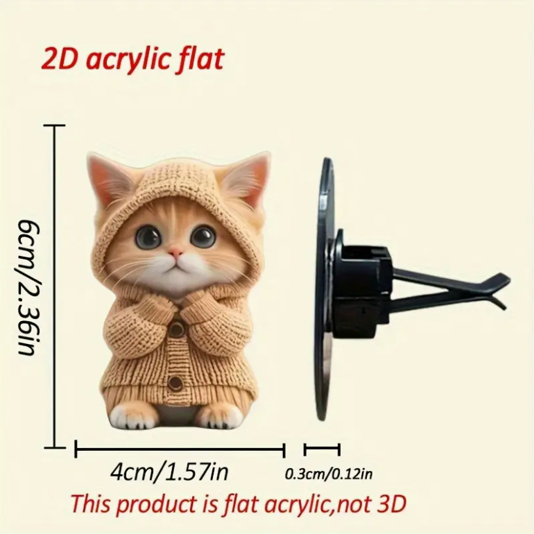 Comercio exterior transfronterizo suéter gatito productos acabados ventilador clips decoración de automóviles perfume adorable acrílico decoración impermeable image 77