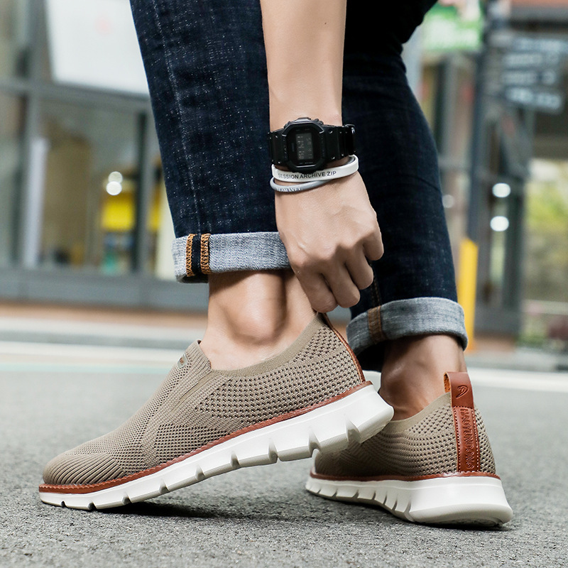 Scarpe da corsa da uomo Sneakers in tessuto di tela Supporto per l'arco plantare Scarpe da ginnastica comode e traspiranti_voghion.com