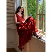 诠释美 NEWOPEN 25年夏韩版森系绝美简约荷叶边无袖连衣裙女S5382