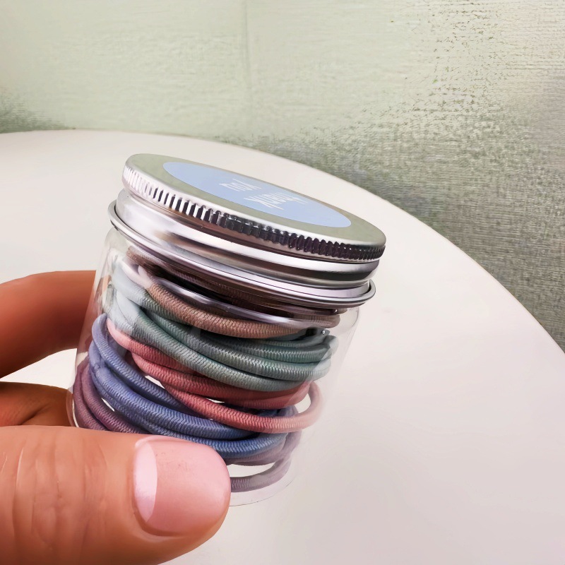 30 piezas de alta elasticidad otoño invierno fundación sin costura correa gruesa no daña el cabello de niños adultos atado alta cola de caballo gran anillo cabello