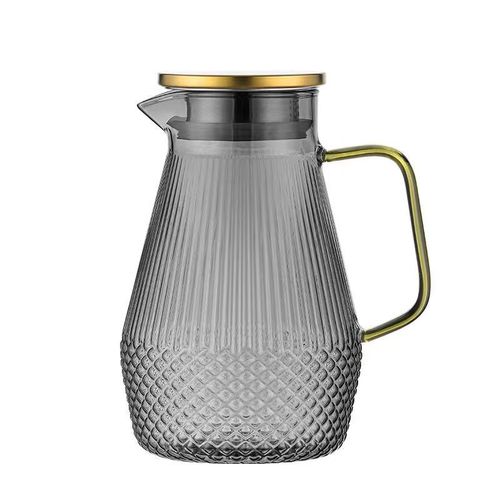 High-temperature resistant, large-capacity household cold water kettle, thickened high-borosilicate glass kettle and cup set, for boiled water or cold water.