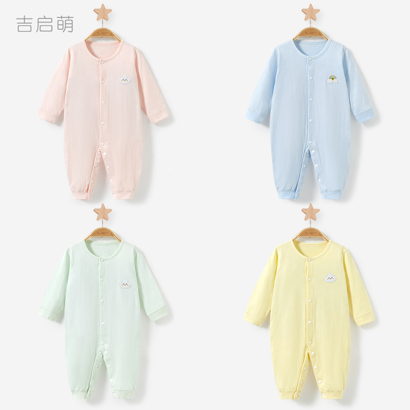 Bebé mono primavera y otoño verano recién nacido algodón fino niño otoño ropa de luna llena hombres y mujeres romper traje Bebé Ropa