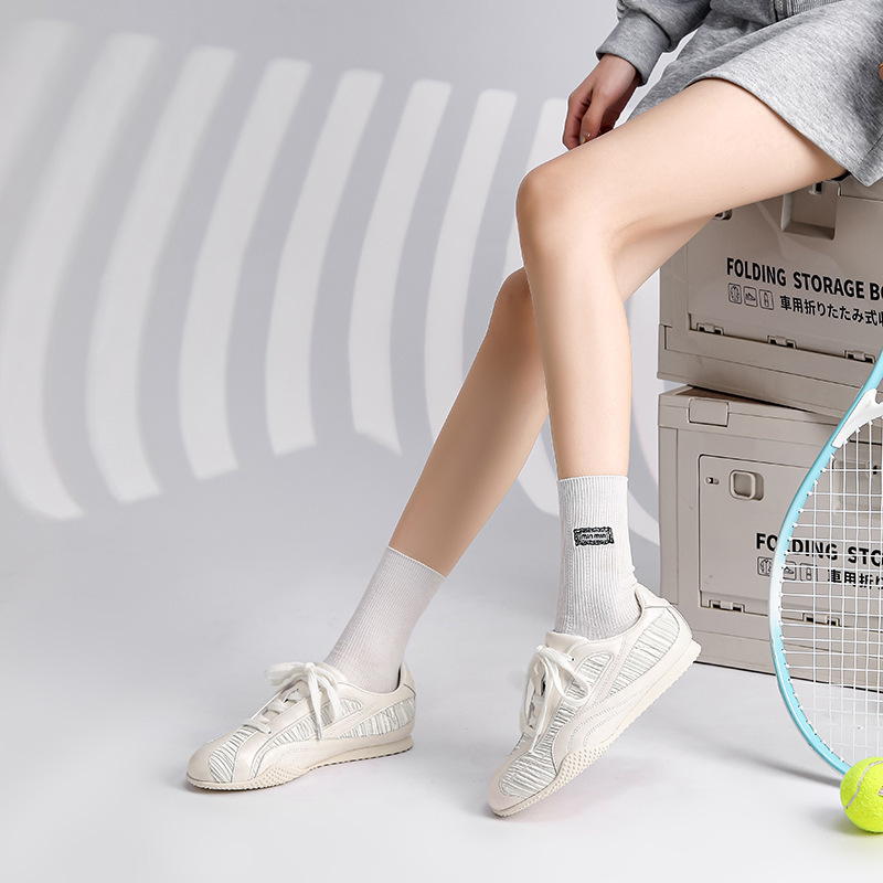 Spring New Retro Pleated Patchwork Soft-Soled Sports-Style Racing Shoes Korean Version Casual Wear-Resistant Forrest Gump Training Shoes for Women