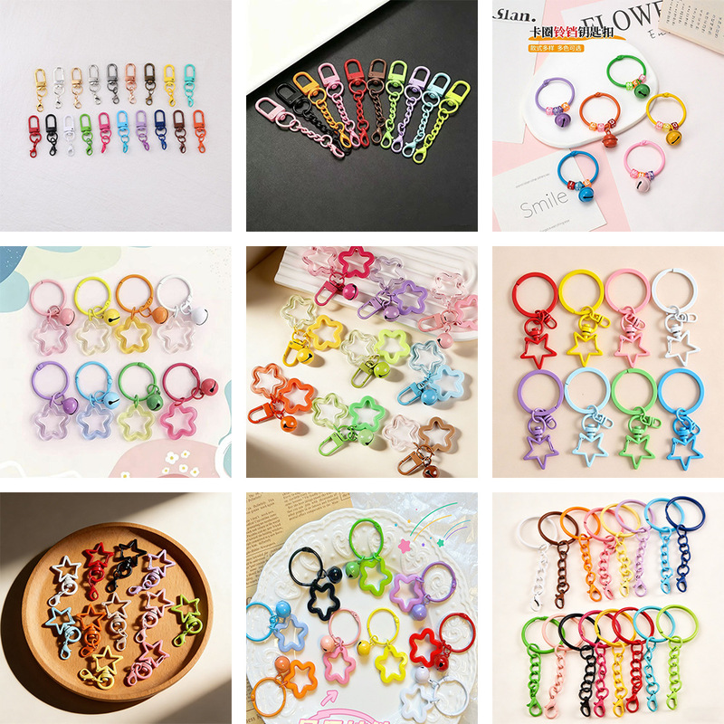 Colorful Enamel Keychain Beads Candy-Colored Handmade DIY Jewelry Accessories Spring Clasp Lobster Clasp Wholesale Colorful Enamel Keychain Beads Candy-Colored Handmade DIY Jewelry Accessories Spring Clasp Lobster Clasp Wholesale