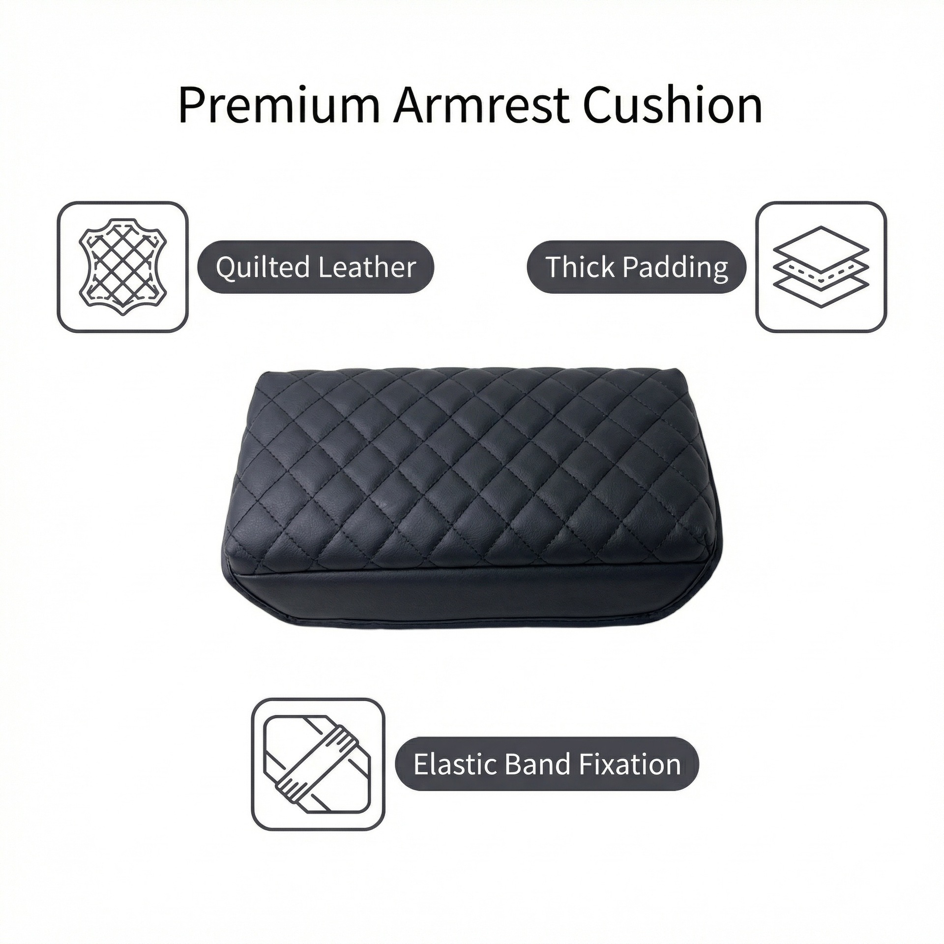 Cross-Border Bestseller Suitable for Tesla Model 3/Y/Yl, Special Center Console Armrest Box Pad, Leather, Thickened and Elevated
