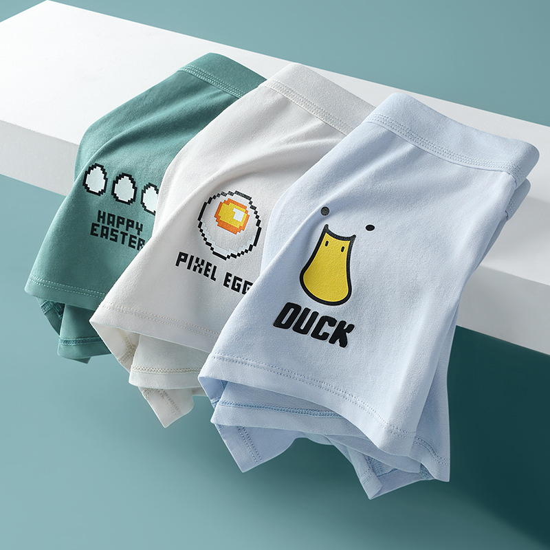 Ropa interior de los hombres adolescentes niños algodón boxer shorts niños mayores niños de la escuela secundaria estudiantes de la escuela primaria boxer ropa interior