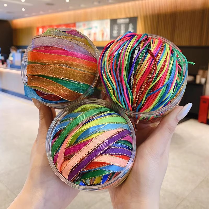 Color sucio trenzado cuerdas de cabello de color mujer colorida cinta de cabello tocado de cabello 2025 nueva correa de cabello de cabello