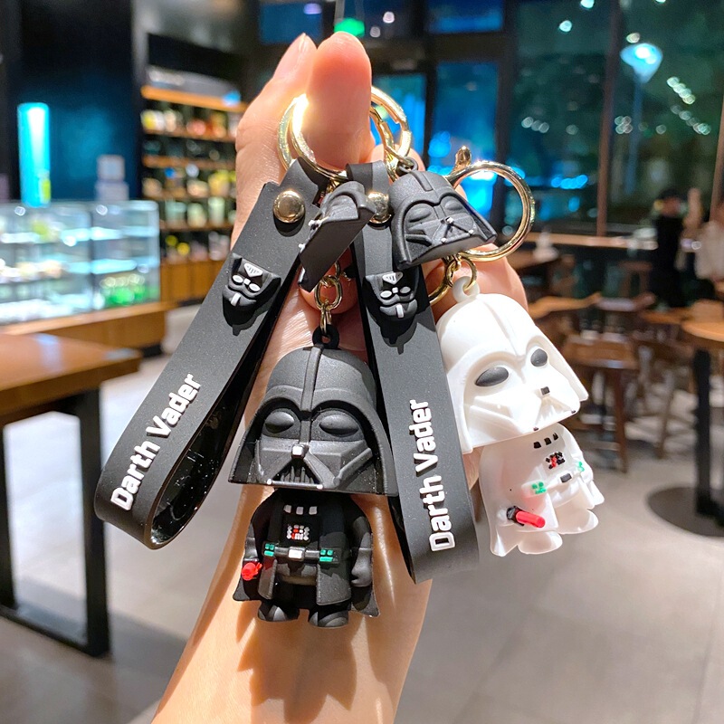Star Wars keychain black and white samurai keychain car key chain couple bag pendant pendant wholesale