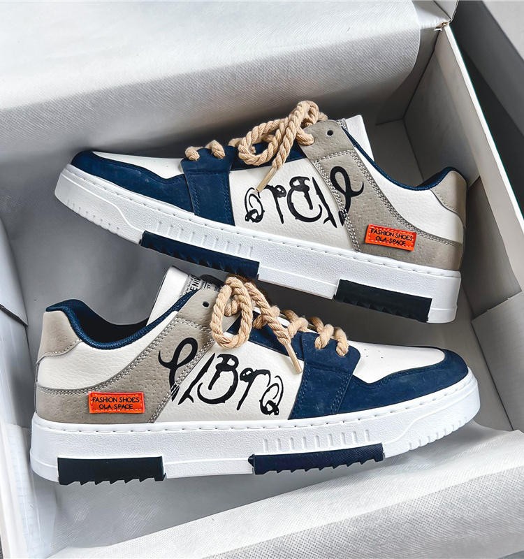 Hommes 2024 nouvelle niche jeunesse Harajuku polyvalent coréen décontracté planche printemps et automne sport petites chaussures blanches à la mode_voghion.com