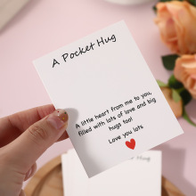 跨境爆款Pocket Hug口袋拥抱卡纸 爱心贺卡节日祝福卡片 DIY饰品