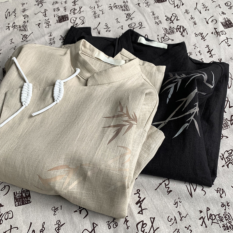 2024 summer new Chinese style national style short sleeve live quality shirt a generation of hair