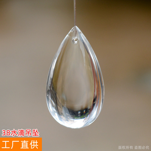 transparent pendant drop-shaped