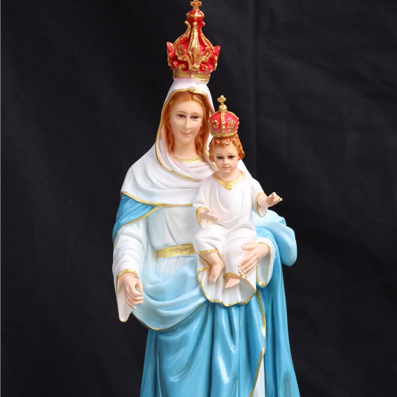 70cm de la enseñanza de la estatuilla de la resina de la familia sala de estar decoración iglesia