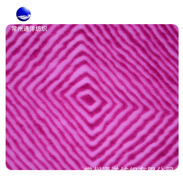 2018厂家供应 供应 豹纹圆点丝绒烂花 染色烧花锦粘绒 时装丝绒