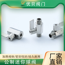 304不锈钢镜面抛光公制螺纹NPT螺纹316微型小球阀迷你球阀阀门