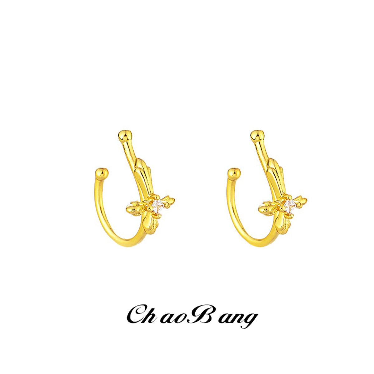 Cross-Border Fashion Personality Cross-Shaped Men's Ear Clips European and American Style Trendy Design High-End Versatile Earrings for Women