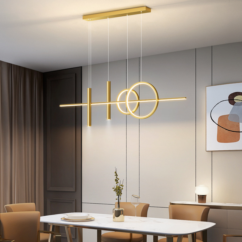 Simple mesa de comedor creativo restaurante nórdico 2023 lámpara de mesa luz nueva lámpara de mesa de comedor lámpara moderna barra larga