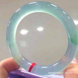 Myanmar Jade Bracelet Jade Lady Ice Penetrating Glass Kind Old Pit Ice Kind Floating Flower Treatment Jade Bracelet Children's Ice Waxy
