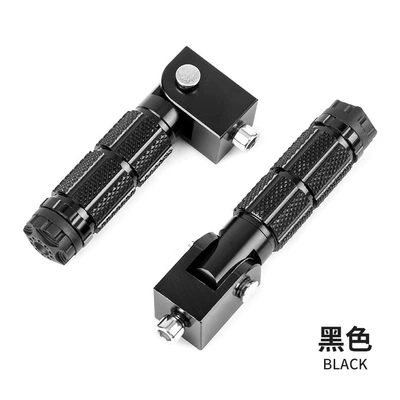 Motorcycle modified aluminum alloy pedal M3 little monkey electric car foldable pedal 8mm universal accessories (Electric vehicle pedal) - jt-011-pedal-black