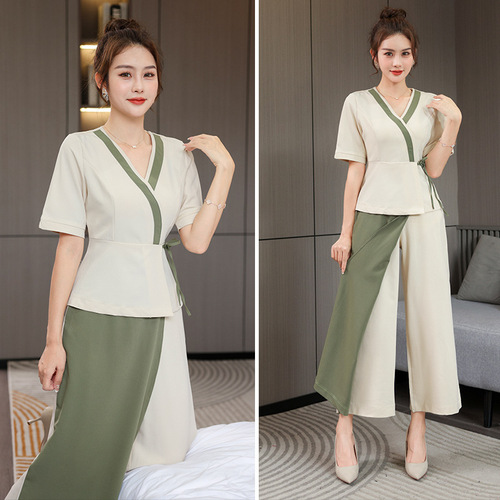 Beauty salon beautician health center clothing temperament foot bath technician work clothes high-end hotel Thai massage work clothes