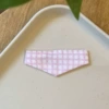 Pale pink plaid scarf