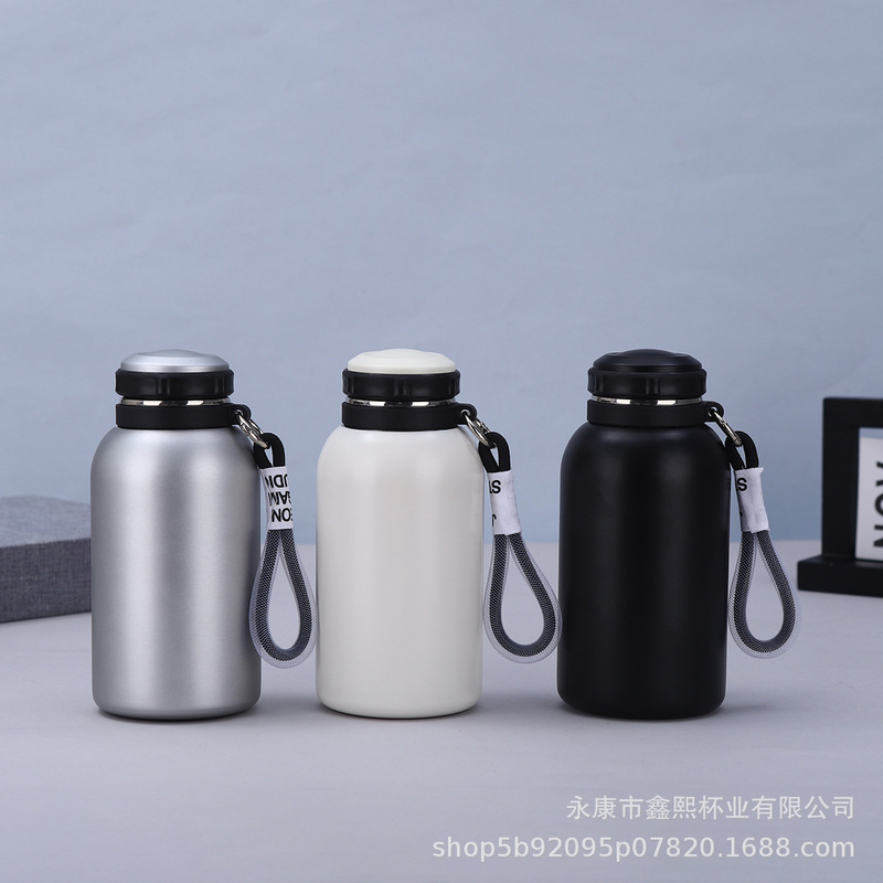 1000ml Large Capacity Ike Pot Simple Stainless Steel Thermos Cup Outdoor Sling Water Kettle Tea Drain Sports Water Cup 1000ml Large Capacity Ike Pot Simple Stainless Steel Thermos Cup Outdoor Sling Water Kettle Tea Drain Sports Water Cup