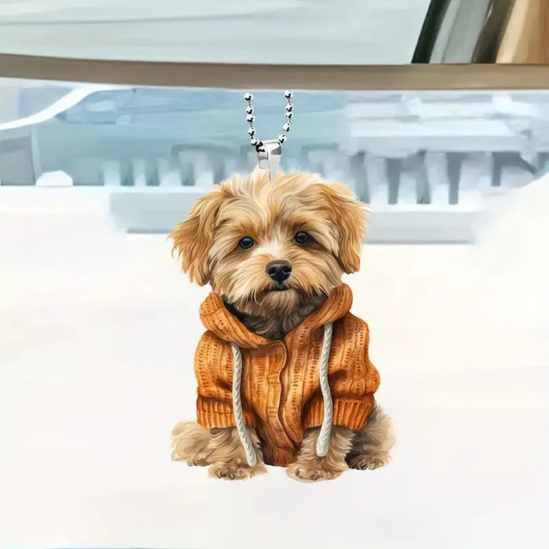 2d акриловой мультфильм щенок автомобиль подвеска трансграничный новый самолет зеркало заднего вида украшения дома подвеска