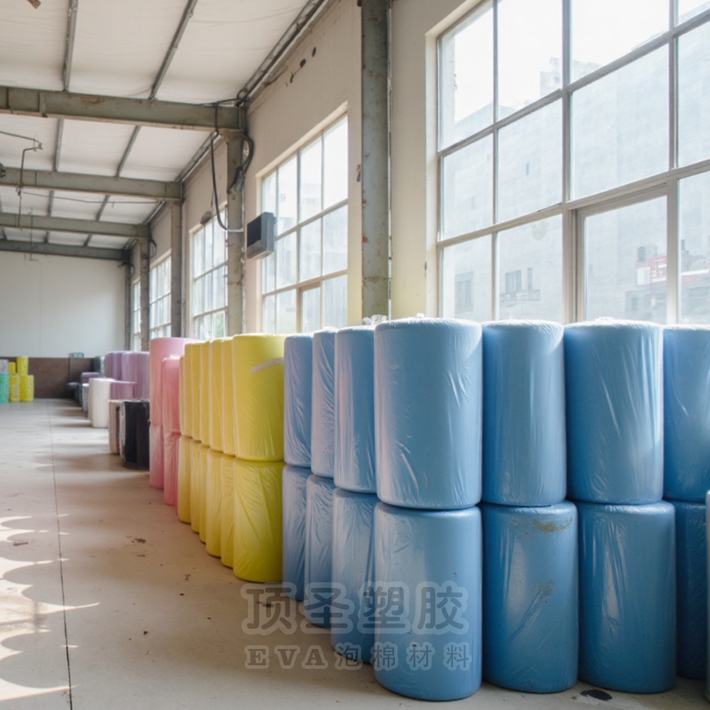 PE高发泡 彩色高弹无味背胶压纹压花二次发泡泡沫片材卷材厂家