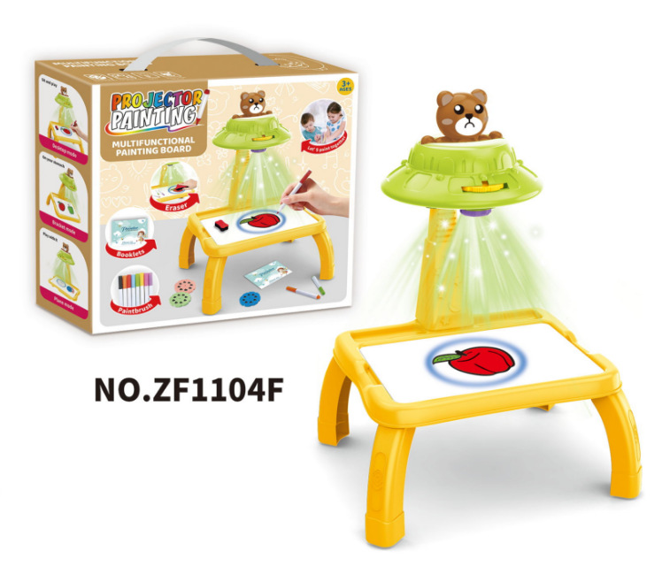 Tablero de dibujo de proyección DE jirafa transfronteriza tablero de dibujo de escritura infantil dinosaurio divertido proyección copia tablero de dibujo juguete