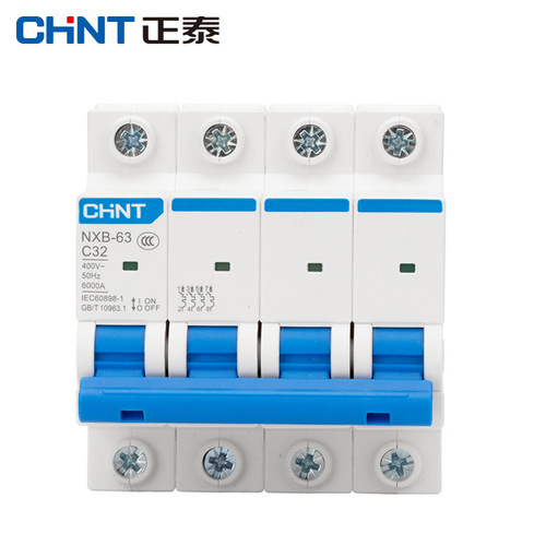Chint small circuit breaker air switch NXB-63 NXB-125 1P/2P/3P/4P 32A 63A Type C