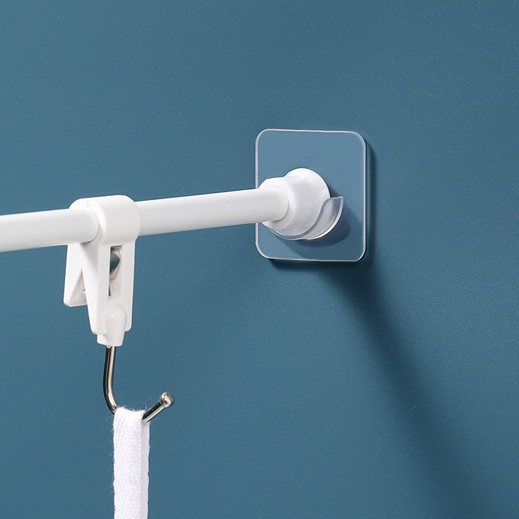 Soporte de varilla telescópica de estilo japonés Rod Holder Barra de cortina de ducha barra de cortina de carga antideslizante gancho de caída Rod Holder