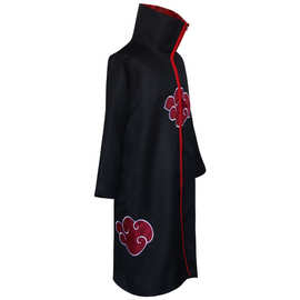 【火影忍者】晓组织同款立领披风衣服二次元cosplay服装红云袍