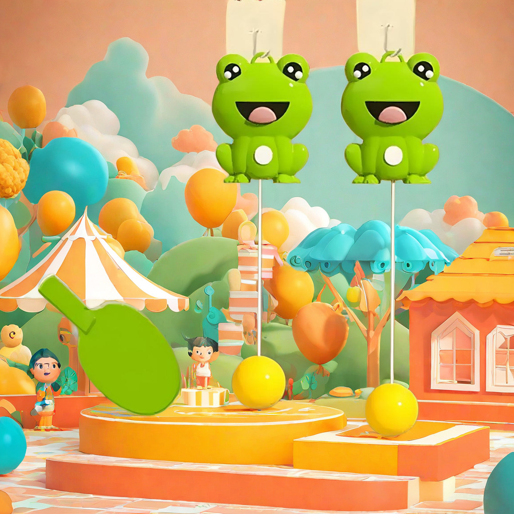 Table Tennis Trainer Cartoon Cute Frog Children's Fitness Parent-Child Vision Attention Sensitive Exercise Hanging Home