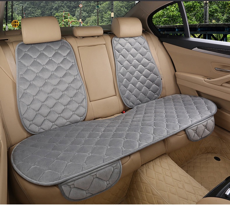 Car Seat Cushion Winter Crystal Short Plush Half Pack Thickened Non-Slip