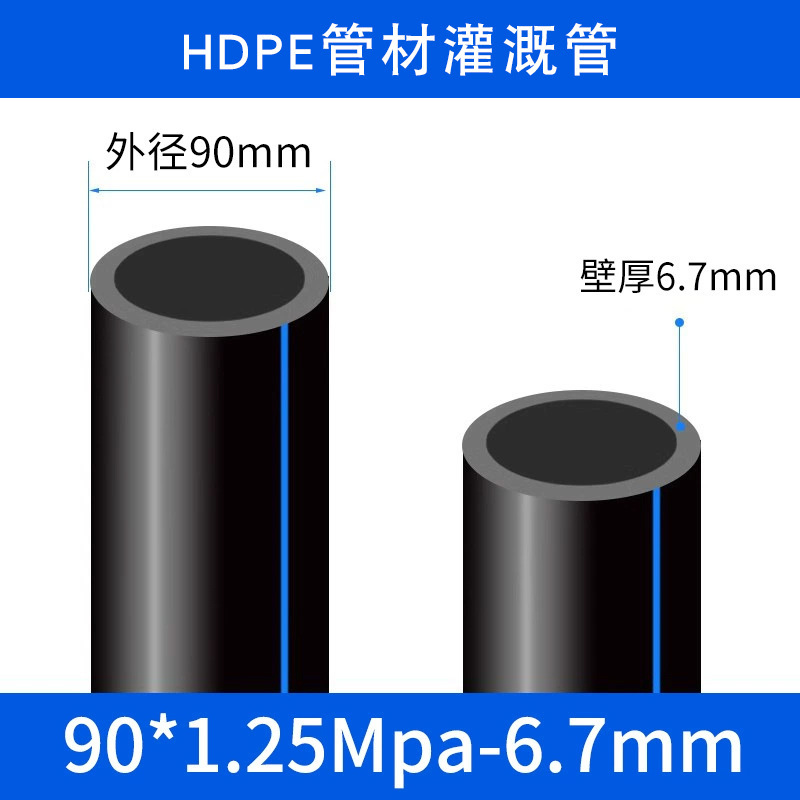 pe水管国标全新料PE饮用水管加厚pe水管硬管足米足厚自来水管pe管|undefined