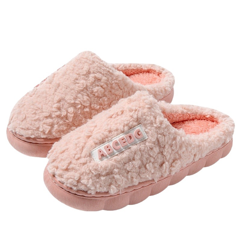 Pantuflas Térmicas de Algodón de Felpa y Caucho, Antideslizantes, para Hogar y Dormitorio