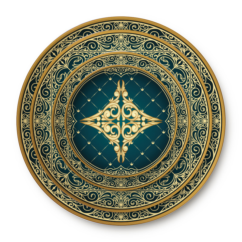 Light luxury ceramic plate bowl dish tableware set ins style Phnom Penh bone china dinner plate glazed color shallow plate factory wholesale