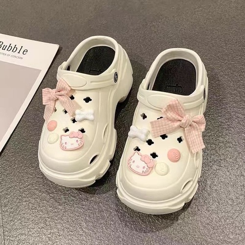 3.5cm hole shoes for women in summer wear new super thick sole fashion internet celebrity height-enhancing anti-slip anti-odor sandals