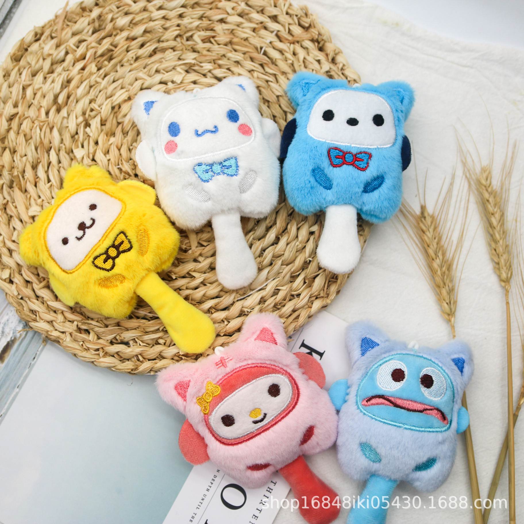 Yuugui perro lindo muñeca sanliou juguete de peluche coolomi colgante agarrar máquina muñeca pequeña adornos clave