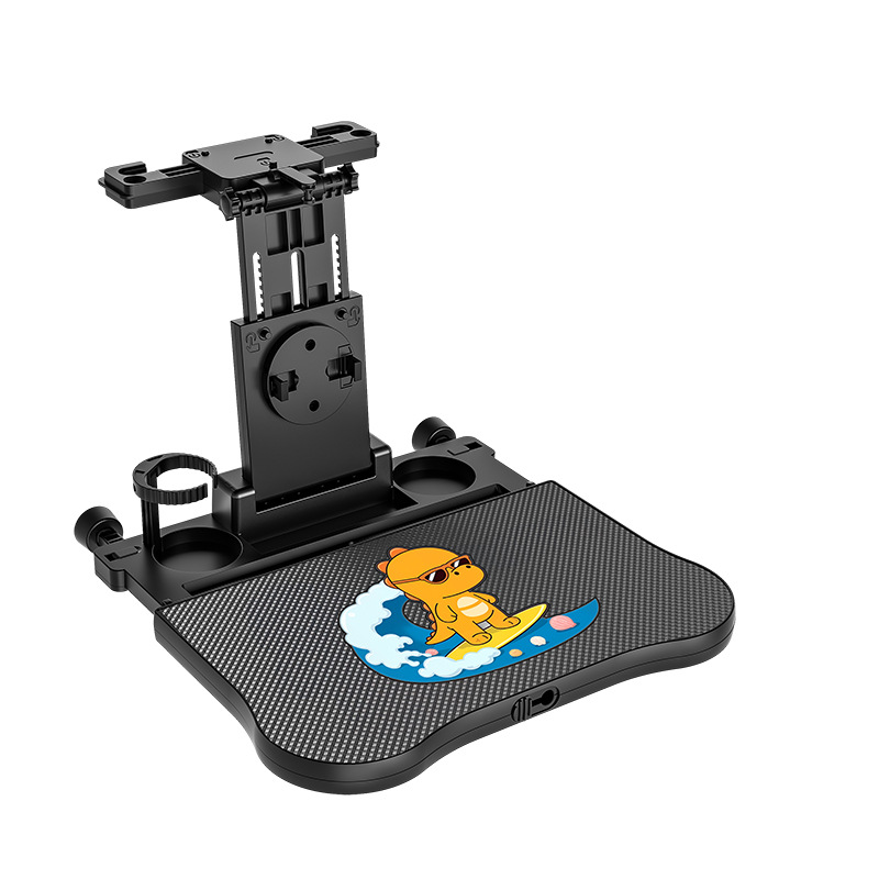 Venta caliente mesa de viaje en coche multifuncional silla de coche trasera pequeña mesa tablero ajustable para adultos niños taza de agua soporte de la computadora
